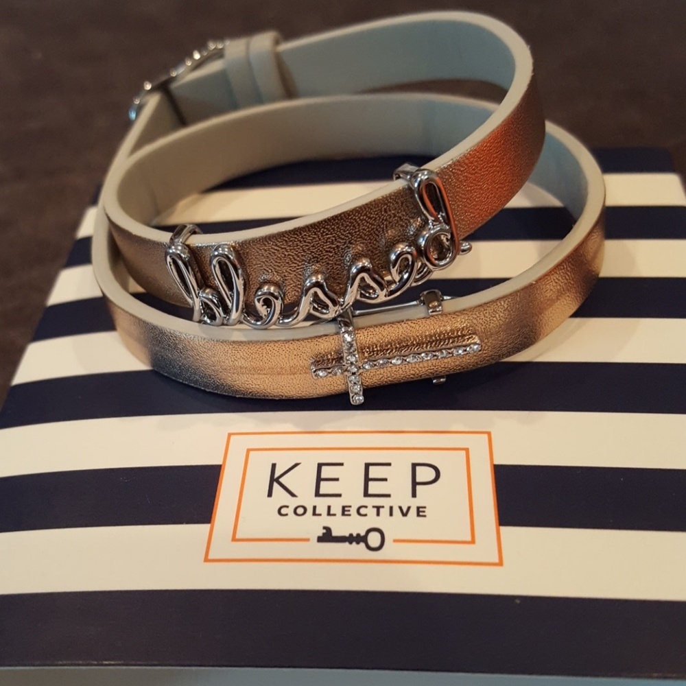 Keep collective wrap leather bracelet